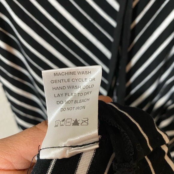 NEESHA ASYMMETRICAL STRIPED DRESS SIZE M/L EXCELLENT CONDITION - Picture 7 of 8